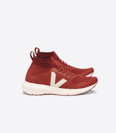 Men Veja X Rick Owens V-Knit Mid Vegan Shoes Running Shoes Red ireland IE-4391IH